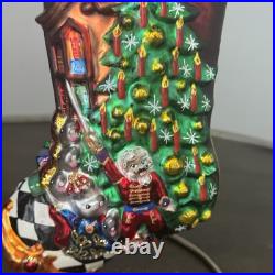 Radko Portrait Stocking Clara's Dream Ornament- 6 1/2 RARE EC #1013570