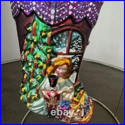 Radko Portrait Stocking Clara's Dream Ornament- 6 1/2 RARE EC #1013570