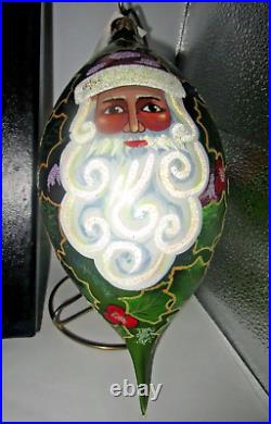 Radko REGENCY SANTA Large Teardrop Christmas Ornament 97-SP-24 NWT LE #56 + Box