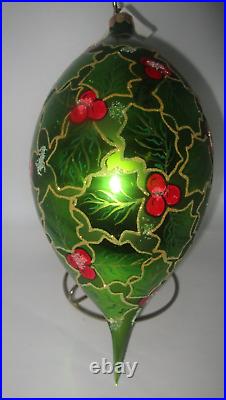 Radko REGENCY SANTA Large Teardrop Christmas Ornament 97-SP-24 NWT LE #56 + Box