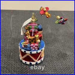 Radko Rare Ornament FAO SCHWARTZ 140th Anniversary, Toy Drummer, Flying Planes