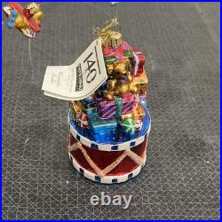 Radko Rare Ornament FAO SCHWARTZ 140th Anniversary, Toy Drummer, Flying Planes