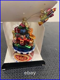 Radko Rare Ornament FAO SCHWARTZ 140th Anniversary, Toy Drummer, Flying Planes