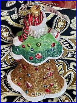 Radko SWEETLY DRESSED Santa Gold Ornament 7 Candy NEW 1017239