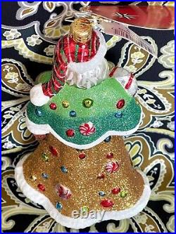 Radko SWEETLY DRESSED Santa Gold Ornament 7 Candy NEW 1017239