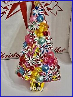 Radko SWEET TREATS Tree Ornament NWT 1012501 Peppermint Candy Canes 6.25