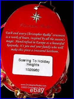 Radko Santa Ornament Soaring To Holiday Heights 1020960 New Free Shipping