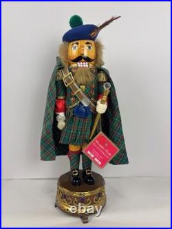 Radko Scottish Delight Musical Nutcracker #738/2500 VG MISSING 1 FOOTING
