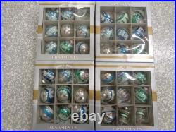 Radko Shiny Brite Christmas Ornaments Lot of 4 Boxes Stencil +