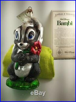 Radko Signed Disney Bambi 55th Anniversary Christmas Ornament Set #438 of 2500