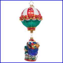 Radko Soaring To Holiday Heights 9 1020960 Santa With Hot Air Balloon Ornament