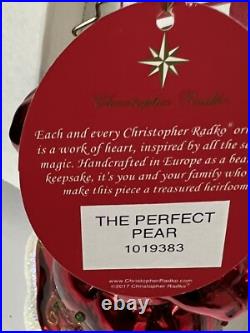 Radko THE PERFECT PEAR Santa 12 Days Of Christmas? Partridge Tree Ornament NWT