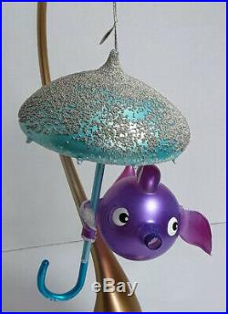 Radko UNDER THE WEATHER 01-0860-0 Italian glass Ornament umbrella Fish 7 signed