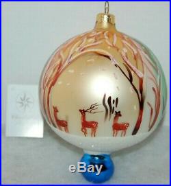 Radko WINTER FOREST Christmas Ornament 96-273-0 RARE, LARGE BALL With DROP