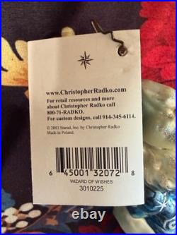 Radko WIZZARD Of WISHES Ornament 6.25 3010225 2003 Signed Make A Wish