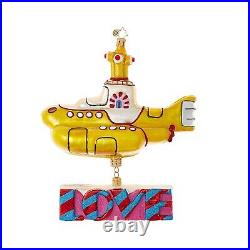Radko Yellow Submarine With Love 6 1/2 Beatles Ornament 1019041 Rare