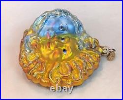Rare 2001 Radko Brother Sun Sister Moon Celestial Ornament Vintage Y2K & Stand Rare 2001 Radko Brother Sun Sister Moon Celestial Ornament Vintage Y2K & Stand