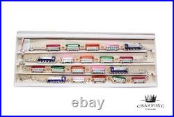 Rare CHRISTOPHER RADKO Christmas Express Train Glass Garland withTag & Box 68