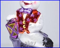 Rare CHRISTOPHER RADKO Lifted Spirits Ghost Glass Halloween Christmas Ornament
