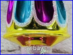 Rare Christopher Radko Dream Cone Triple Reflector Finial 11 Vintage Ornament