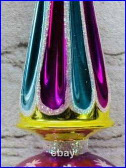 Rare Christopher Radko Dream Cone Triple Reflector Finial 11 Vintage Ornament