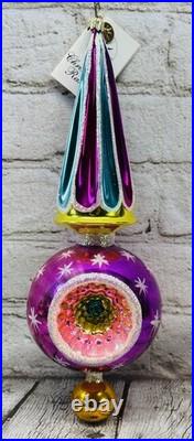 Rare Christopher Radko Dream Cone Triple Reflector Finial 11 Vintage Ornament