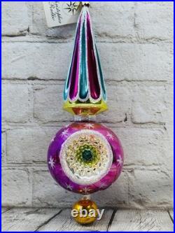Rare Christopher Radko Dream Cone Triple Reflector Finial 11 Vintage Ornament