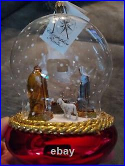 Rare Christopher Radko Nativity Snowfall Ornament