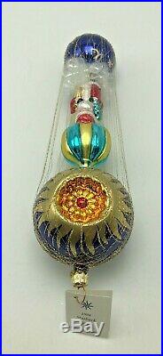 Rare Christopher Radko Starbuck Santa Glass Ornament 1994 Germany Parachute
