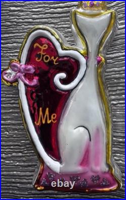Rare Christopher Radko Valentine's Day Christmas Ornament Cat