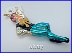 Rare Matching Pair Christopher Radko Pas De Deux Ballet Couple Glass Ornaments