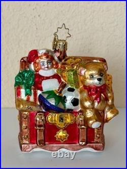 Rare & Unique Christopher Radko Toy Chest Ornament Excellent Condition