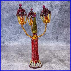 Rare Vintage Christopher Radko Beaded Gas Light Lamp Glass Christmas Ornament 8 Rare Vintage Christopher Radko Beaded Gas Light Lamp Glass Christmas Ornament 8