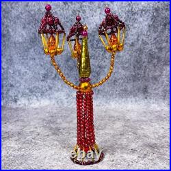 Rare Vintage Christopher Radko Beaded Gas Light Lamp Glass Christmas Ornament 8 Rare Vintage Christopher Radko Beaded Gas Light Lamp Glass Christmas Ornament 8