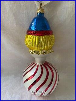 Rare, vintage, Christopher Radko ornament, SQUIGGLES, 90-084-2, Brand New withtag