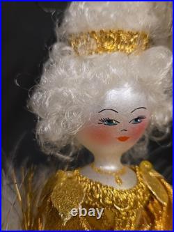 Retired Christopher Radko 1998 10 Ms. Pompadour Christmas Ornament Glass