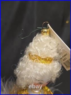 Retired Christopher Radko 1998 10 Ms. Pompadour Christmas Ornament Glass