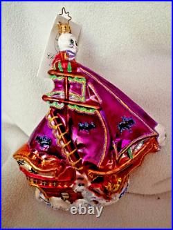 Retired Christopher Radko Ornament New withTAG Ghostly Galleon 1010201 (1123)