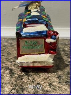 Retired Christopher Radko Red trolley Jolly Rare NWT