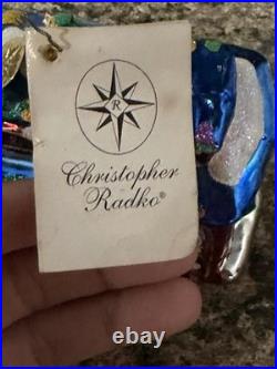 Retired Christopher Radko Red trolley Jolly Rare NWT