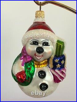 Retired Christopher Radko Snowmen Group of 8 Handblown Ornaments (#2)