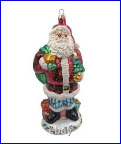 Retired Vtg 10.5 RADKO Santa Christmas Ornament Goodies In Tow 2000s Original
