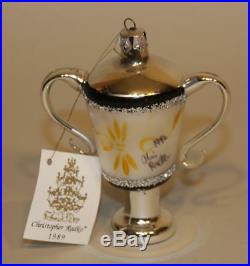SIGNED 1989 Christopher Radko Glass Christmas Ornament Grecian Urn 89-069-0 B