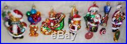 Set of 22 Christopher Radko Glass Christmas Ornaments for Pediatric Cancer