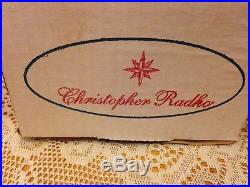 Set of 3 Christopher Radko Blown Glass Christmas Ornaments Teal