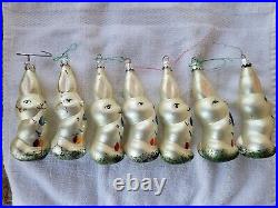 Seven Vintage Christopher RADKO Rabbit Bunny Christmas Ornaments 4