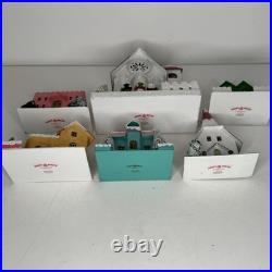 Shiny Brite Christopher Radko Glitter Putz Church Village House Lot 7 Christmas