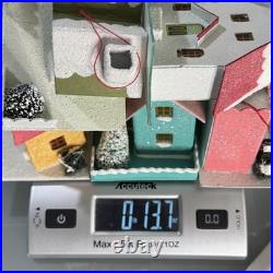 Shiny Brite Christopher Radko Glitter Putz Church Village House Lot 7 Christmas