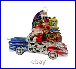 Signed! Radko Ornament Santa's Wild Ride, Cowboy Santa Original Box/Tag MINT