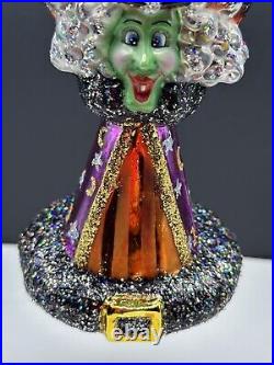 Super HTF Christopher Radko WITCHY CONE Witch HALLOWEEN Ornament 1013522 withtag